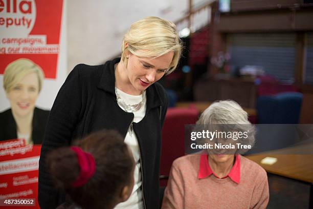 Labour MP Stella Creasy and Labour Deputy Leader hopeful talks at a Fight Back Club, Training For Campaigns event at the St Pancras Community...