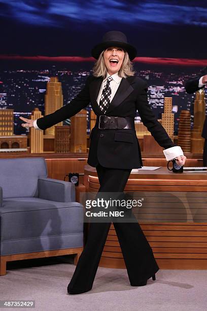 Episode 0047 -- Pictured: Actress Diane Keaton arrives on April 29, 2014 -- ..