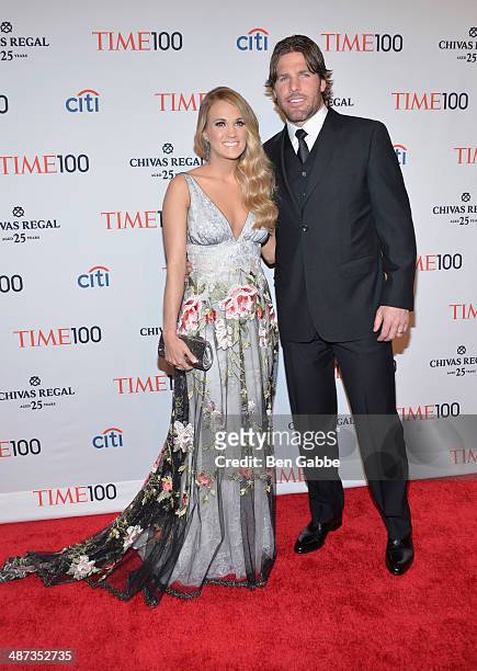 Honoree Carrie Underwood and husband Mike Fisher attend the TIME 100 Gala, TIME's 100 most influential people in the world, at Jazz at Lincoln Center...
