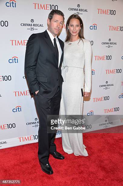 Actor Ed Burns and honoree Christy Turlington Burns attend the TIME 100 Gala, TIME's 100 most influential people in the world, at Jazz at Lincoln...