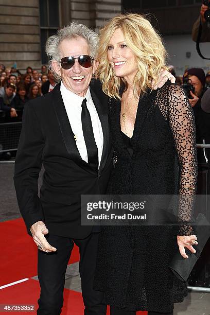 Keith Richard and wife Patti Hansen attend the GQ Men Of The Year Awards at The Royal Opera House on September 8, 2015 in London, England.