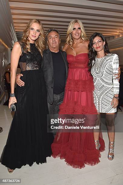 Irene Cioni, Saverio Moschillo, Tiziana Rocca and Alessandra Moschillo attend a party for 'Diva&Donna' 10th Anniversary Party during the 72nd Venice...