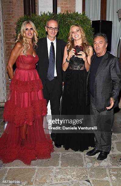 Tiziana Rocca, Angelo Ascoli, Irene Cioni and Saverio Moschillo attend a party for 'Diva&Donna' 10th Anniversary Party during the 72nd Venice Film...