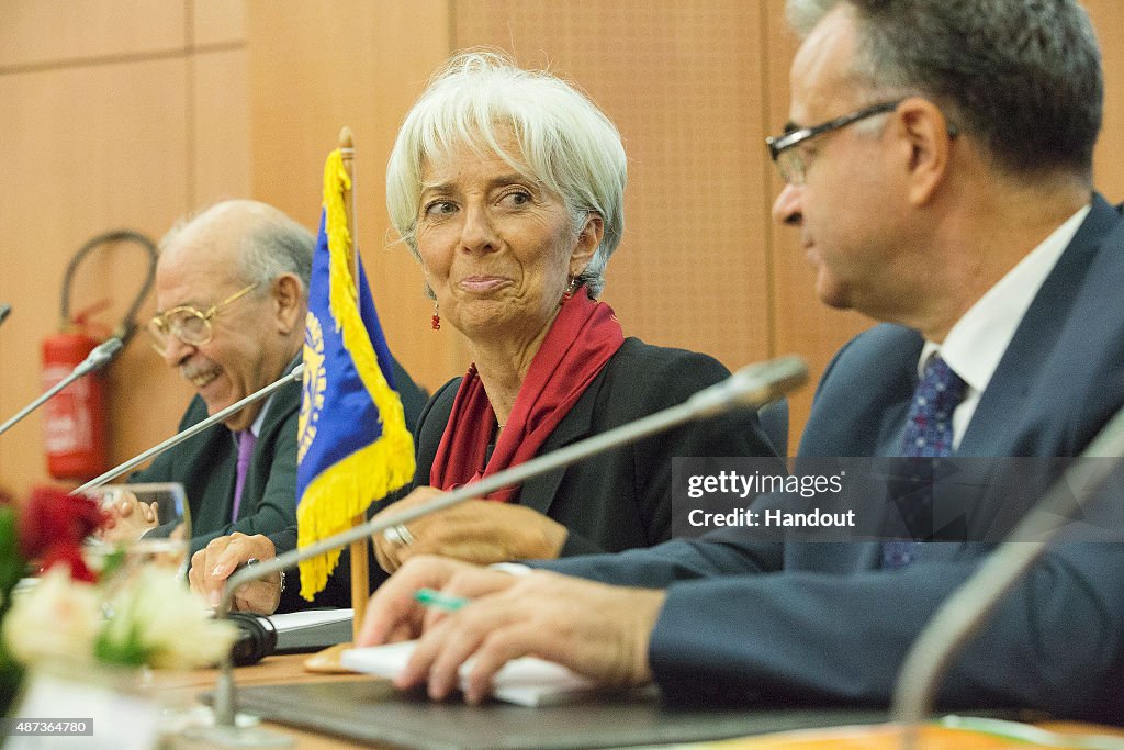 International Monetary Fund Managing Director Christine Lagarde Visits Tunisia