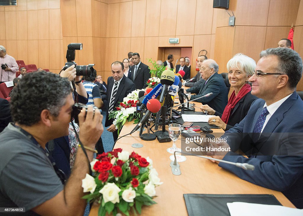 International Monetary Fund Managing Director Christine Lagarde Visits Tunisia