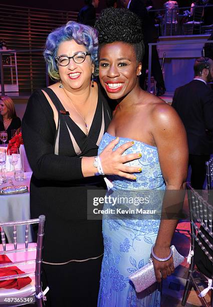 Jenji Kohan and Uzo Aduba attend the TIME 100 Gala, TIME's 100 most influential people in the world at Jazz at Lincoln Center on April 29, 2014 in...