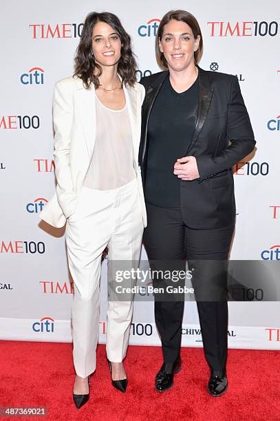 Robyn Shapiro and Megan Ellison attend the TIME 100 Gala, TIME's 100 most influential people in the world, at Jazz at Lincoln Center on April 29,...