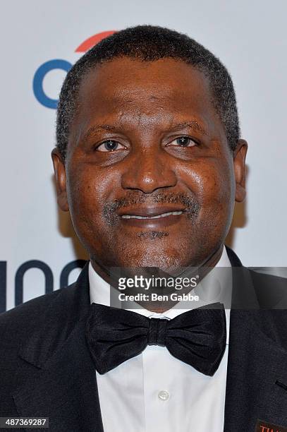 Honoree Aliko Dangote attends the TIME 100 Gala, TIME's 100 most influential people in the world, at Jazz at Lincoln Center on April 29, 2014 in New...