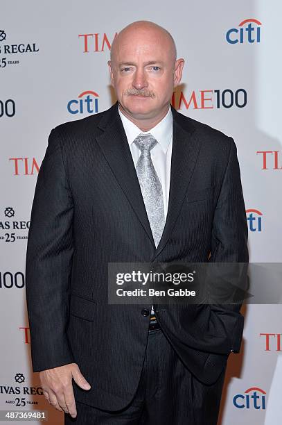 Astronaut Mark Kelly attends the TIME 100 Gala, TIME's 100 most influential people in the world, at Jazz at Lincoln Center on April 29, 2014 in New...