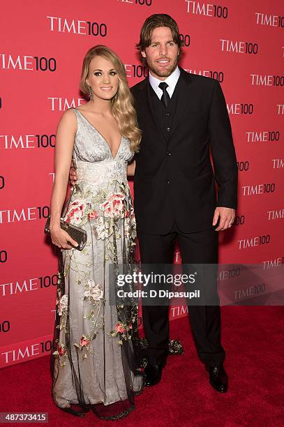 Carrie Underwood and husband Mike Fisher attend the 2014 Time 100 Gala at Frederick P. Rose Hall, Jazz at Lincoln Center on April 29, 2014 in New...