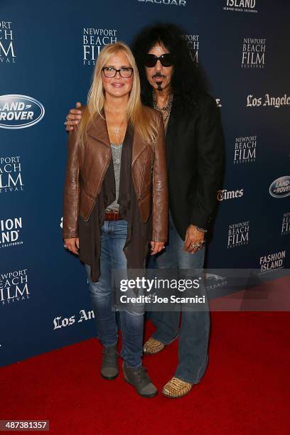 Regina Russell and Frankie Banali attend the 2014 Newport Beach Film Festival World Premiere of yhe Quiet Riot documentary "Well Now You're Here,...