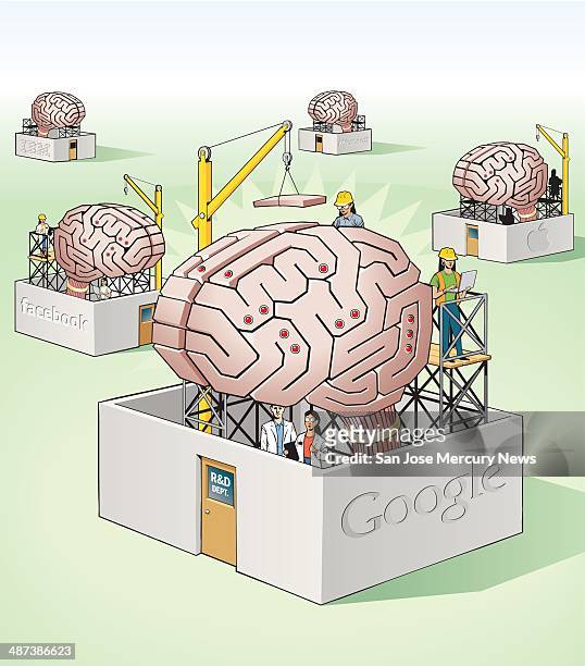 Dpi Doug Griswold illustration of artifical brains the tech giants are racing to develop. <p> With BC-CPT-AI:SJ, San Jose Mercury News by Brandon...
