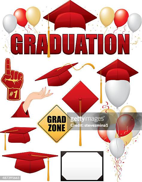 graduation collection - bright future stock illustrations