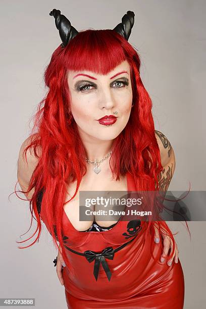 Melissa Excess poses during KFS North at The Warehouse on September 5, 2015 in Leeds, England.