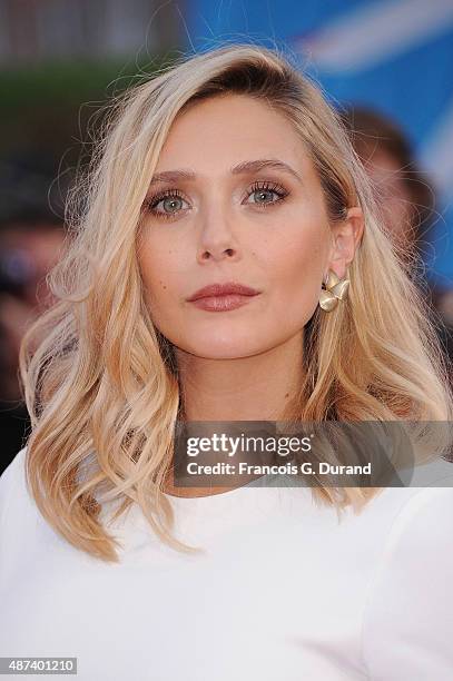 Elizabeth Olsen arrives at the 'Ruth And Alex' Premiere during the 41st Deauville American Film Festival on September 9, 2015 in Deauville, France.