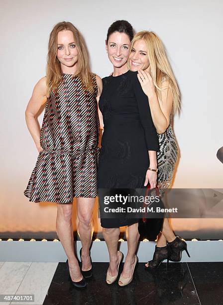 Stella McCartney, Mary McCartney and Sienna Miller attend a private dinner celebrating the Global Launch of the 'Kate Moss for TopShop Collection' at...