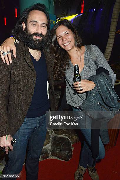 Vanille Clerc and a guest attend the Carlsberg's Suite Party At 20 rue Du Colonel Pierre Avia on April 29, 2014 in Paris, France.