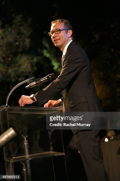 Richard Lovett, CAA President speaks onstage during the Communities In Schools of Los Angeles Gala 2014, Presented By CAA And EIF on April 29, 2014...