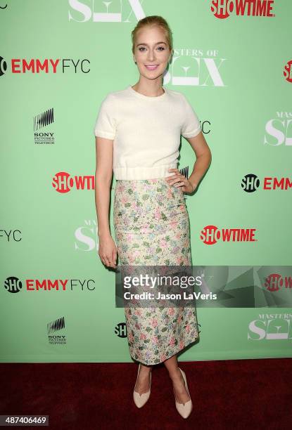 Actress Caitlin Fitzgerald attends Showtime's "Masters Of Sex" special screening and panel discussion at Leonard H. Goldenson Theatre on April 29,...