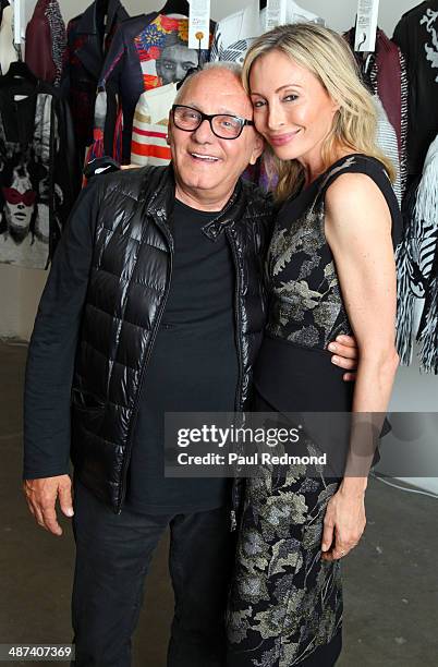 Designer Max Azria and his wife, Chief Creative Officer of BCBGMAXAZRIAGROUP Lubov Azria attend attending BCBG Max Azria's Grand Opening Event...