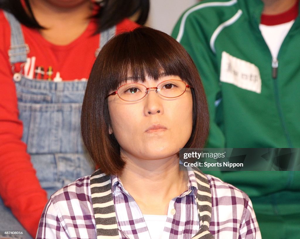 Yasuko Mitsuura attends Press Conference In Tokyo