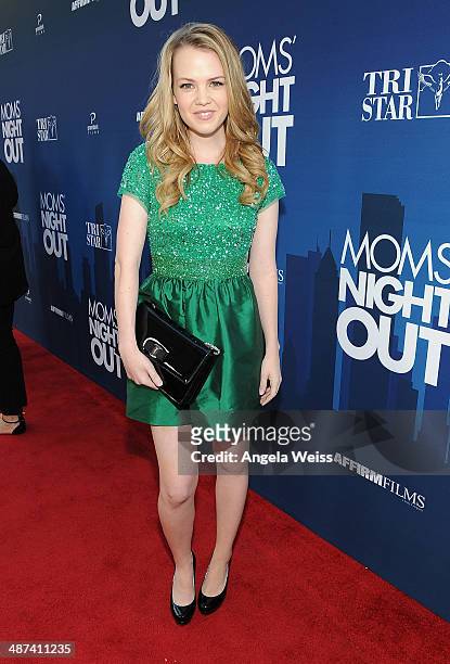 Actress Abbie Cobb arrives at the premiere of TriStar Picture's 'Mom's Night Out' at TCL Chinese Theatre IMAX on April 29, 2014 in Hollywood,...