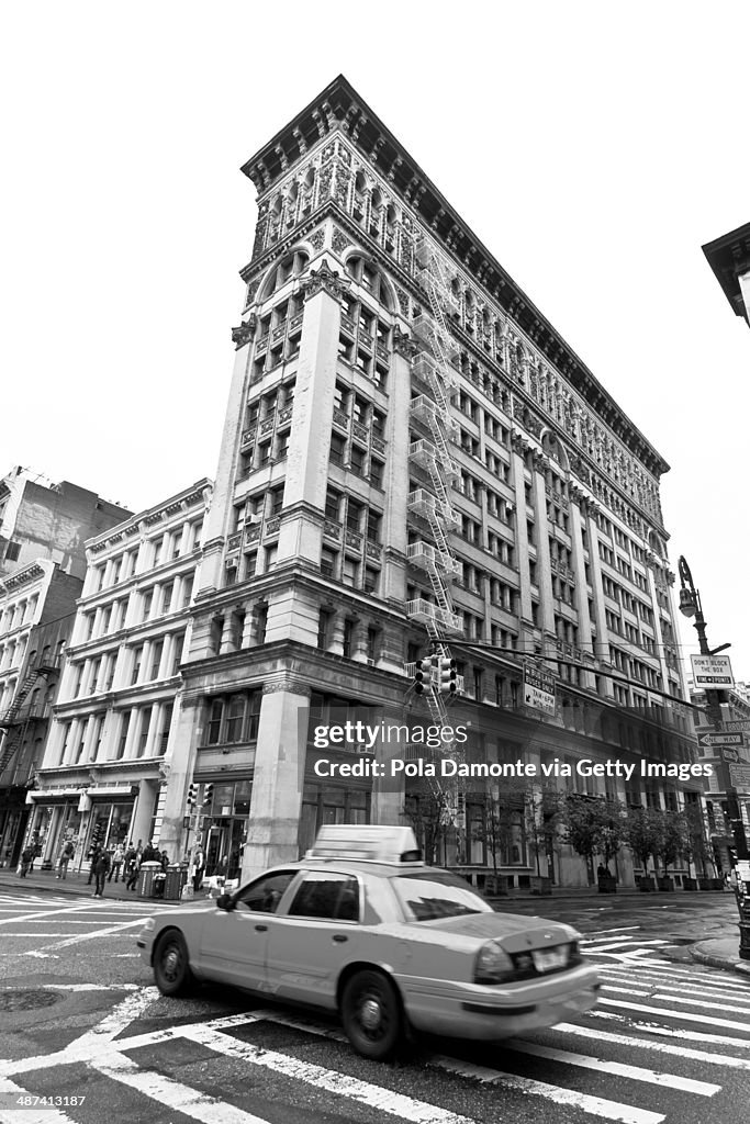 Taxis on SOHO streets, New York, USA