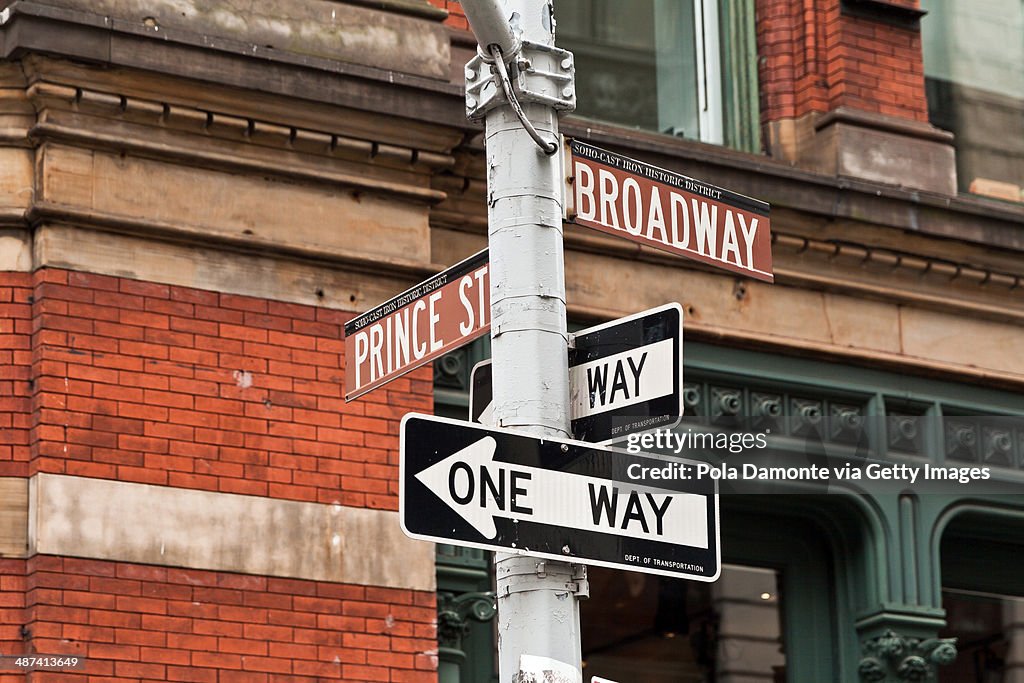 Signs at SOHO, New York, USA