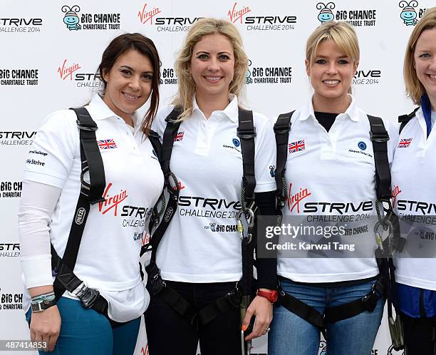 Marion Bartoli, Holly Branson and Isabella Calthorpe attend a photocall to launch the Virgin STRIVE Challenge held at the 02 Arena on April 30, 2014...