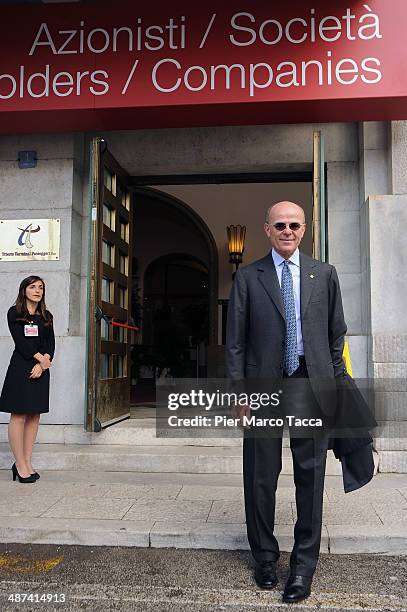 Of Generali Group Mario Greco attends the Assicurazioni Generali S.p.A. Shareholders General Meeting on April 30, 2014 in Trieste, Italy. The...