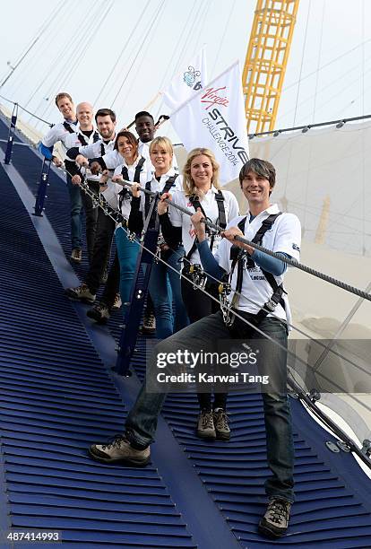 Sam Branson, Noah Devereux, Jack Whitehall, Jermain Jackman, Marion Bartoli, Isabella Calthorpe, Holly Branson and Brian Cox attend a photocall to...