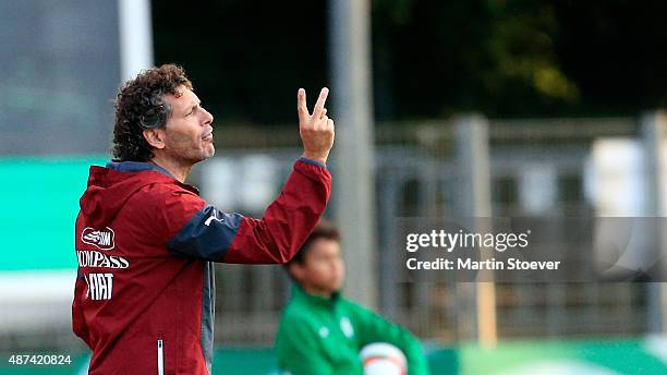 Headcoach Alessandro del Canto of U17 Italy during the match between U17 Germany v U17 Italy at Weserstadion "Platz 11" on September 9, 2015 in...