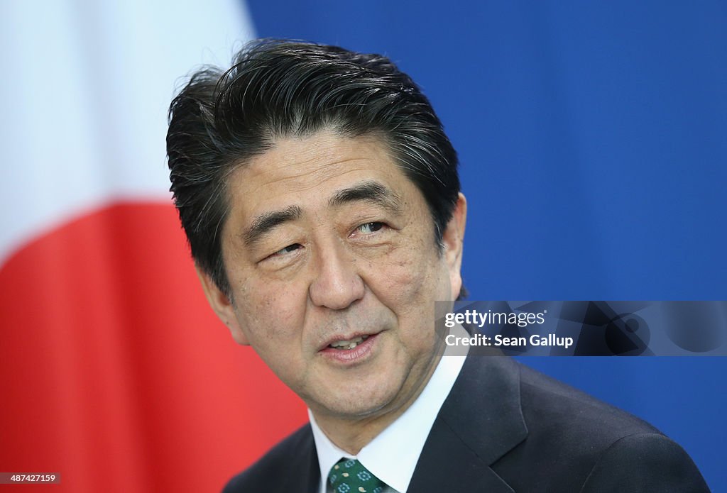 Japanese Prime Minister Abe Visits Berlin