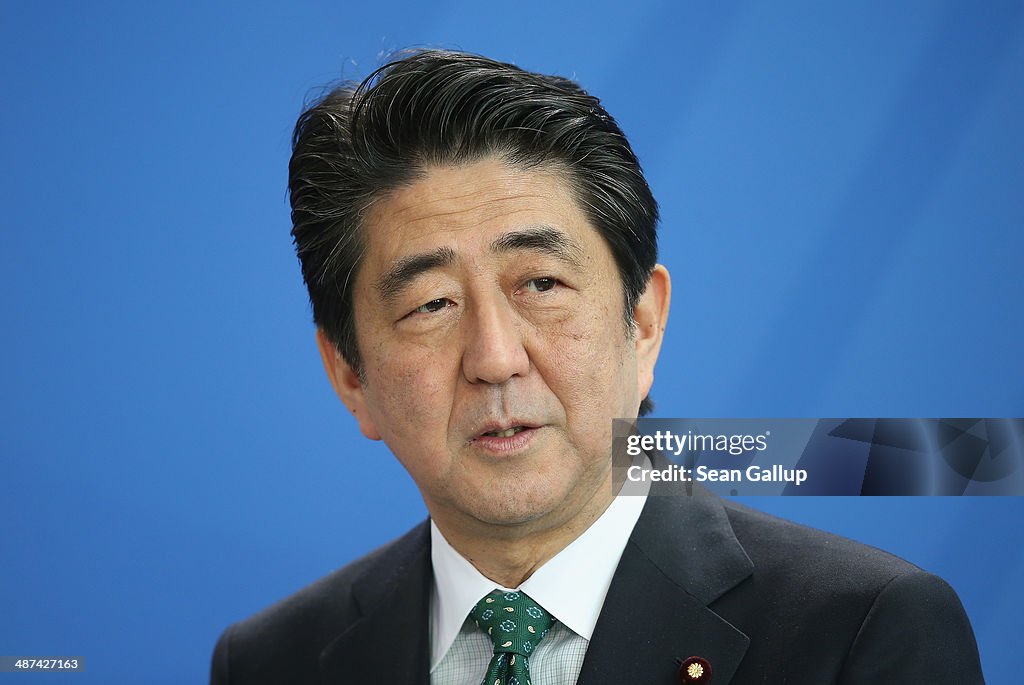 Japanese Prime Minister Abe Visits Berlin