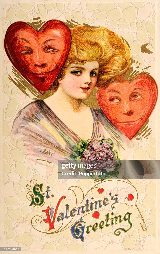 Valentine Greetings - Vintage Illustration