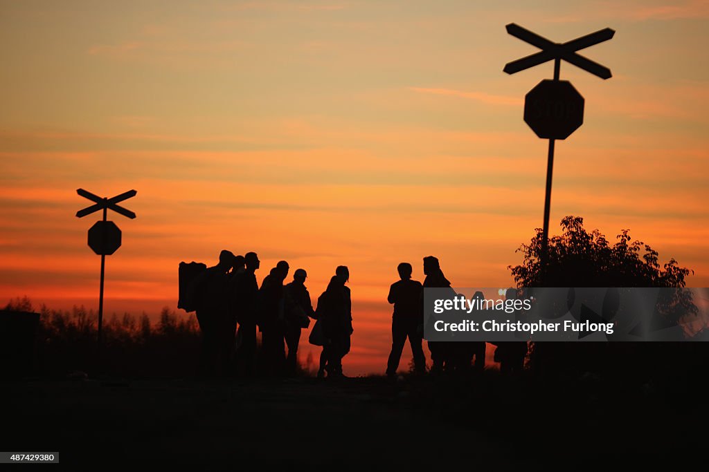 Migrants Make Their Way Towards Hungary