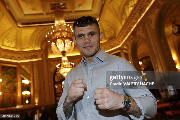 English professional middleweight boxer Martin Murray poses in the Monte-Carlo Casino in Monaco on April 30, 2014. Murray will make his Monte Carlo...