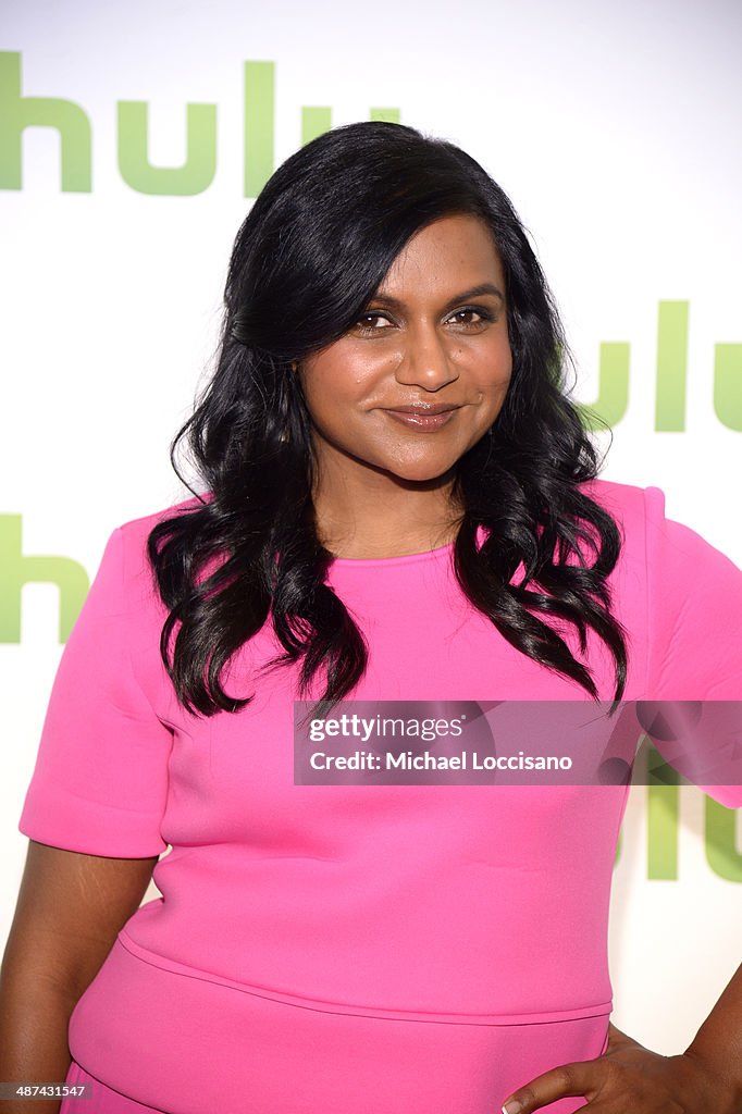 Mindy Kaling attends Hulu's Upfront Presentation on April 30, 2014 in