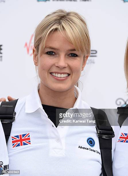 Isabella Calthorpe attends a photocall to launch the Virgin STRIVE Challenge held at the 02 Arena on April 30, 2014 in London, England.