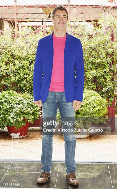 Paolo Kessisoglu attends 'Un fidanzato per mia moglie' photocall at Hotel Baglioni on April 30, 2014 in Milan, Italy.