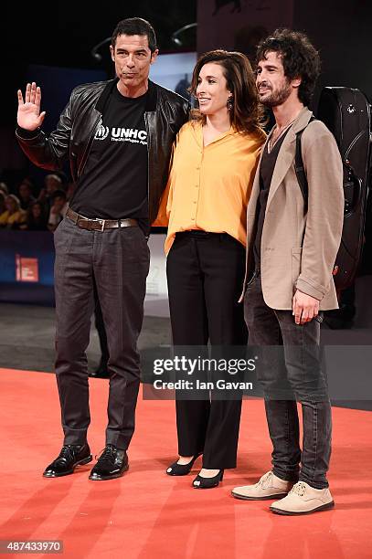 Alessandro Gassmann, Carlotta Sami and guest attend a premiere for 'De Palma' And Jaeger-LeCoultre Glory to the Filmmaker 2015 Award during the 72nd...