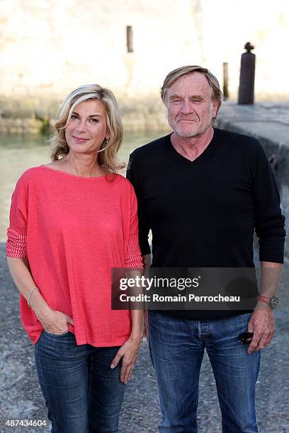 Michele Laroque jury 's president and Quentin Raspail founding president attends the Jury Photocall as part of the 17th Festival of TV Fiction on...