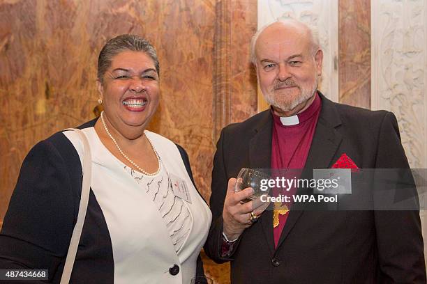 High Commissioner of Jamaica Her Excellency Mrs Aloun Ndombet-Assamba and Dr Richard Chartres the Bishop of London at The Royal Society in central...