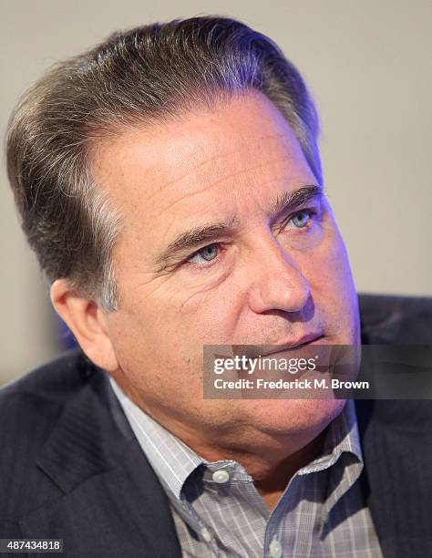 Analyst Steve Mariucci speaks during the NFL Media Event, the day before Kickoff to the 2015 Season on September 9, 2015 in Culver City, California.