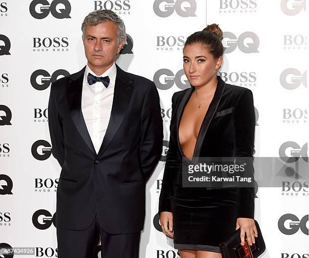 Jose Mourinho and daughter Matilde Mourinho attend the GQ Men Of The Year Awards at The Royal Opera House on September 8, 2015 in London, England.