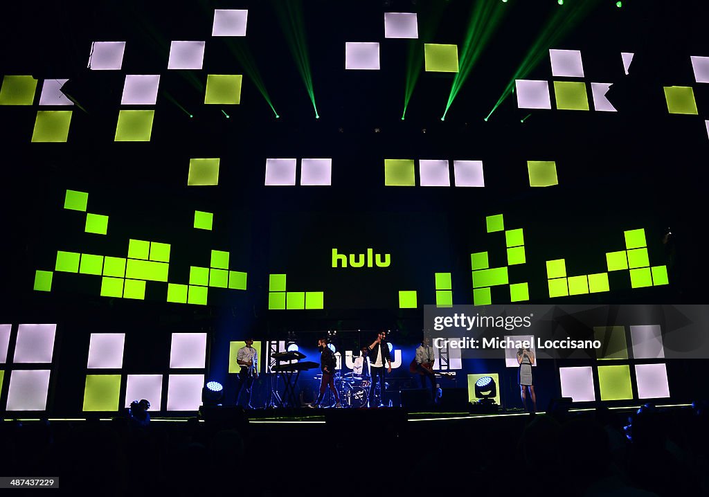Capital Cities performs at Hulu's Upfront Presentation on April 30