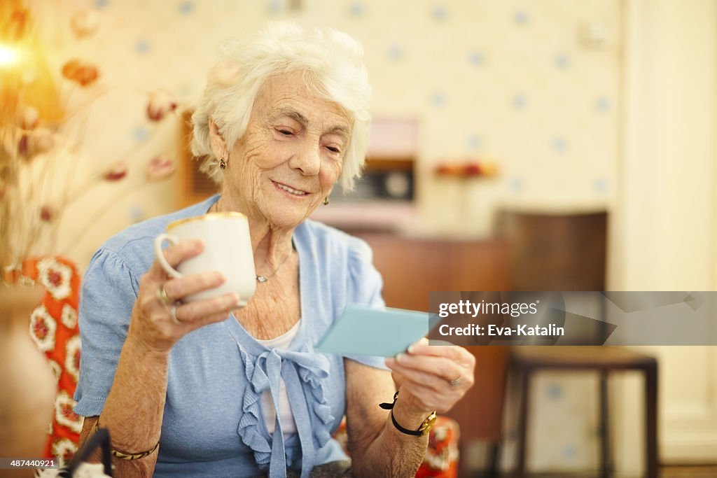 Senior woman at home