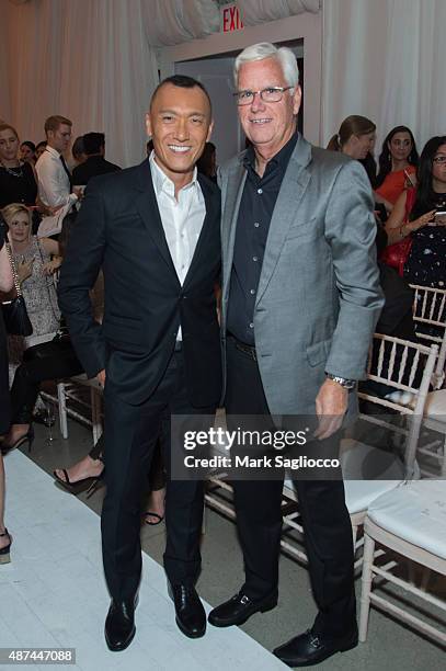 Fashion Stylist Joe Zee and Kohl's Chief Executive Officer Kevin Mansell attend the Lauren Conrad Spring 2016 during New York Fashion Week at...