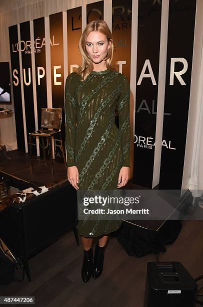 Host Karlie Kloss attends the L'Oreal Paris TIFF kick-off VIP cocktail reception at Trump International Hotel & Tower on September 9, 2015 in...