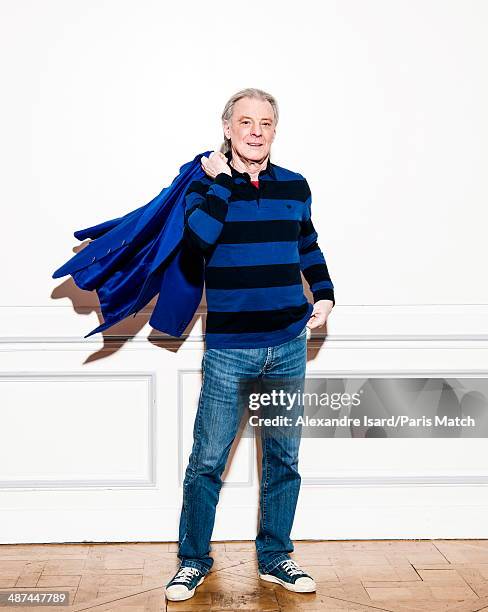 French singer Herbert Leonard is photographed for Paris Match on March 03, 2014 in Paris, France.